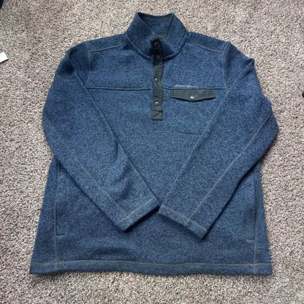 Eddie Bauer Radiator Snap Neck Pullover Fleece Mens